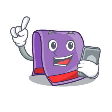 Telefon havlu karakter karikatür tarzı ile