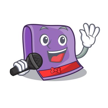 Ahşap raf karakter havluda şarkı