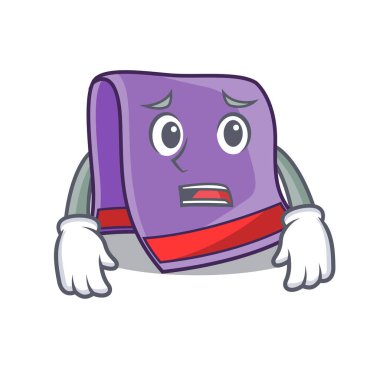 Ahşap raf karakteri korkuyor havlu