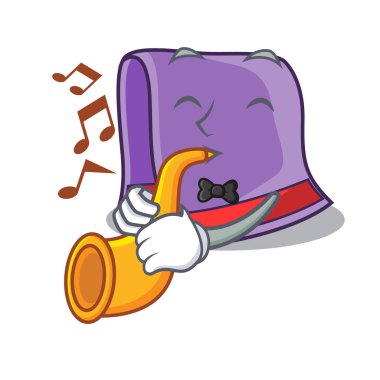 Ahşap raf karakteri ile trompet havlu