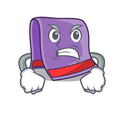 Ahşap raf karakteri kızgın havlu