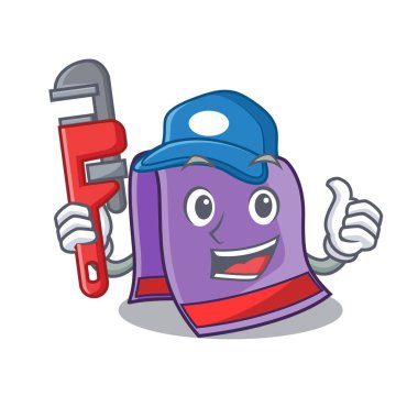 Tesisatçı havlu için banyo maskotu