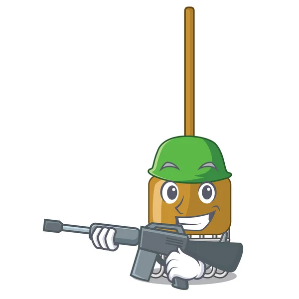 Army rake character cartoon style — Stock Vector
