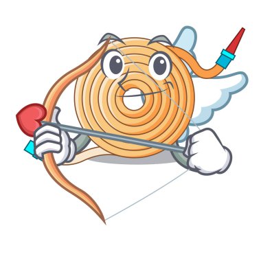 Aşk tanrısı su hortumu karakter karikatür vektör çizim