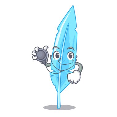 Doktor tüy karakter karikatür tarzı