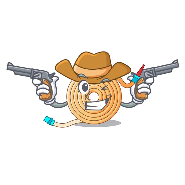 Cowboy víztömlő karakter cartoon — Stock Vector