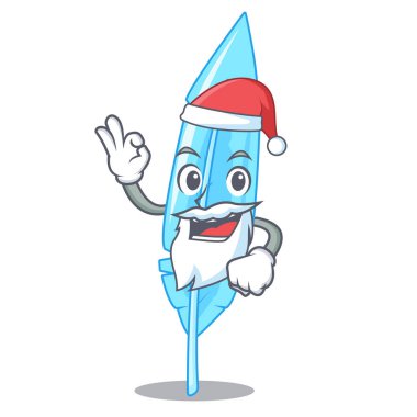 Santa tüy maskot karikatür tarzı