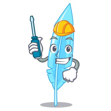 Otomotiv tüy maskot karikatür tarzı