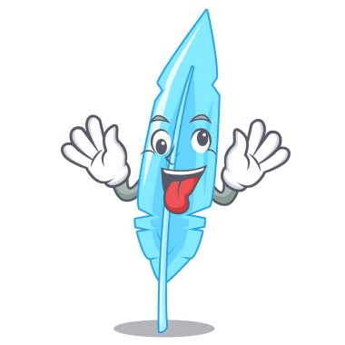 Deli tüy maskot karikatür tarzı