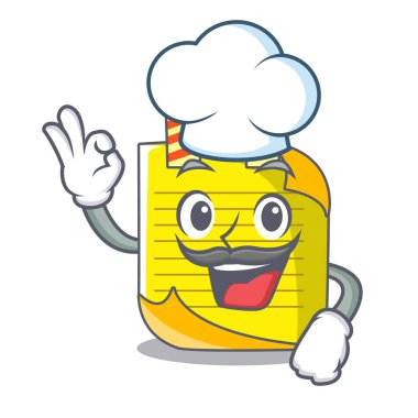 Şef karikatür not kağıdı kavramsal fikir vektör çizim ile