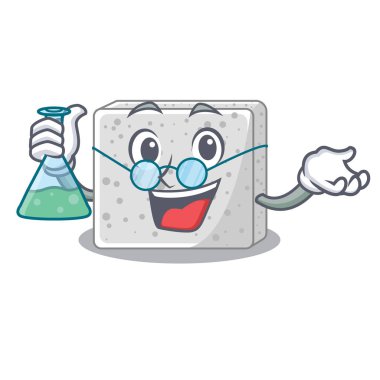 Profesör beyaz peynir karakter vektör çizim adet