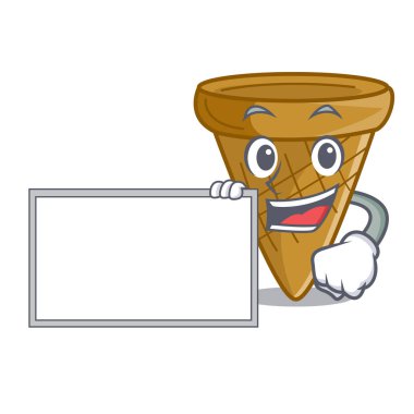 Yönetim Kurulu gofret koni karakter karikatür vektör çizim ile