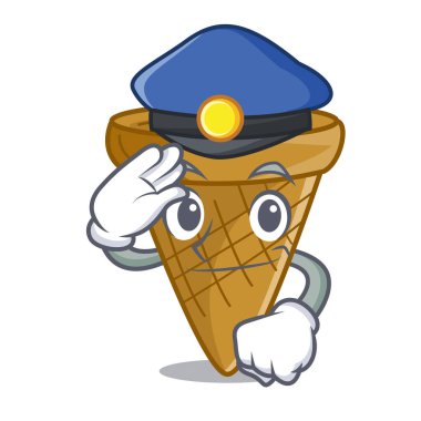 Polis koni karakter karikatür vektör çizim gofret