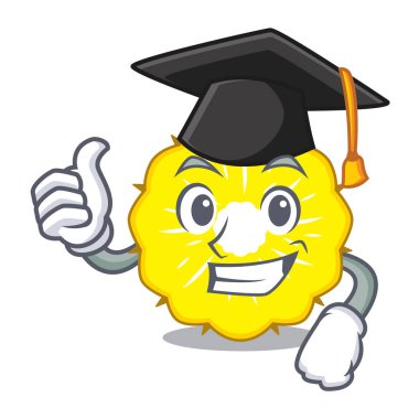 Mezuniyet karakter ananas dilim taze vektör çizim