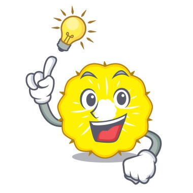 Maskot vektör illüstrasyon izole bir fikir ananas dilim var