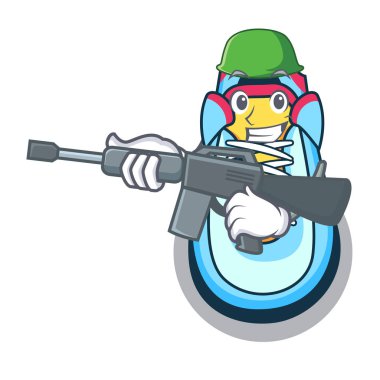 Ordu klasik spor ayakkabı karakter stili vektör çizim