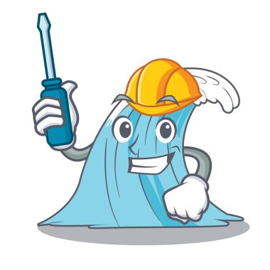 Otomotiv sıçrama sörf dalga çizgi film vektör çizim