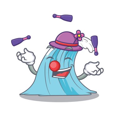 Splash sörf dalga çizgi film vektör çizim hokkabazlık