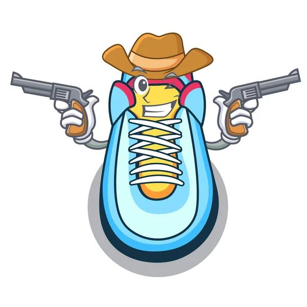 Cowboy Classic Sneaker Character Style Vector Illustration — Stock Vector