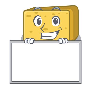 Yönetim Kurulu gouda peyniri karakter karikatür vektör çizim ile sırıtarak