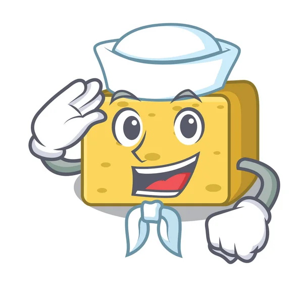 水手干酪干酪字符卡通矢量插图 — 图库矢量图片
