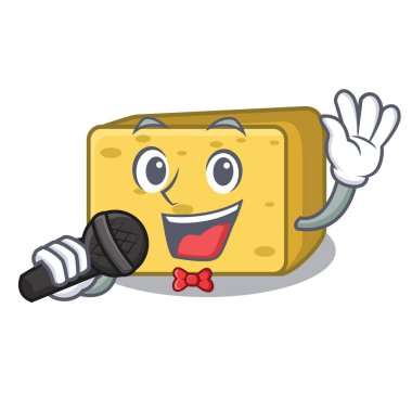 Şarkı gouda peyniri adet vektör çizim karikatür