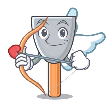 Aşk tanrısı macun bıçak karakter karikatür vektör çizim