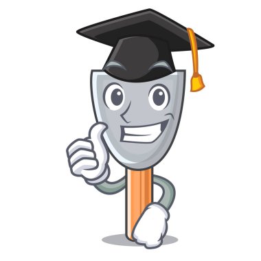 Mezuniyet karakter macun bıçak izole vektör çizim