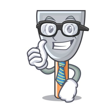 İşadamı karakter macun bıçak izole vektör çizim