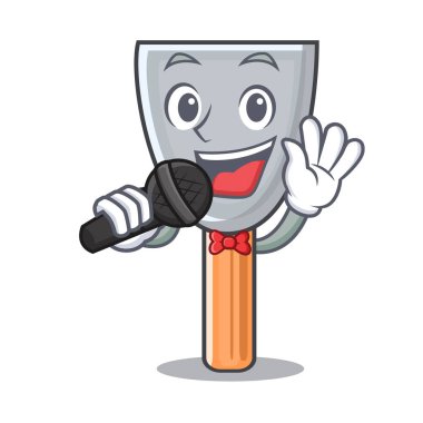 Alçı vektör çizim şarkı karikatür macun bıçak