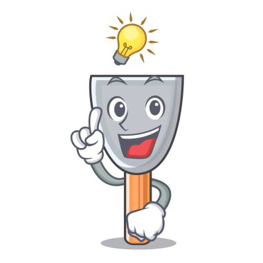 Maskot vektör çizim üzerinde bir fikir vintage macun bıçak var