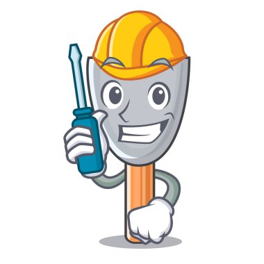 Maskot vektör çizim Otomotiv vintage macun bıçak