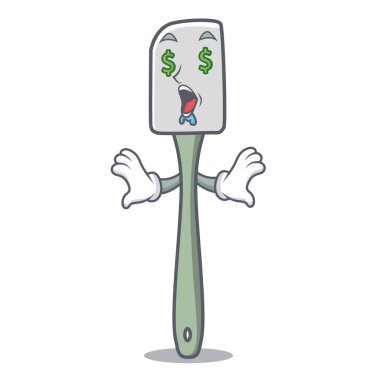 Para göz maskot silikon spatula gıda vektör çizim karıştırma için