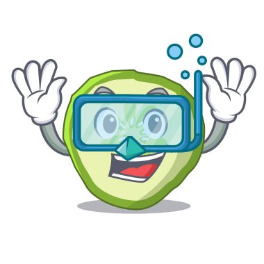 Dalış dilimlenmiş salatalık hamburger madde karakter karikatür