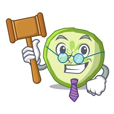 Yargıç sebze organik gıda dilim salatalık maskot