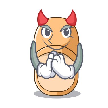 Şeytan ev terlik simgesi çizgi film tarzı