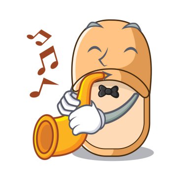 Trompet ev terlik simgesinde karikatür tarzı ile