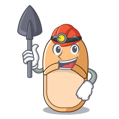 Madenci ev terlik simgesi çizgi film tarzı