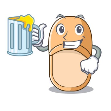 Suyu ev terlik simgesinde karikatür tarzı ile