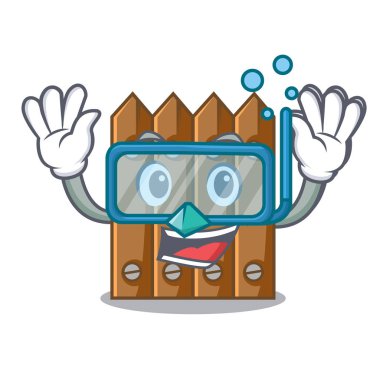 Dalış karakter ahşap çit kapısını kapat