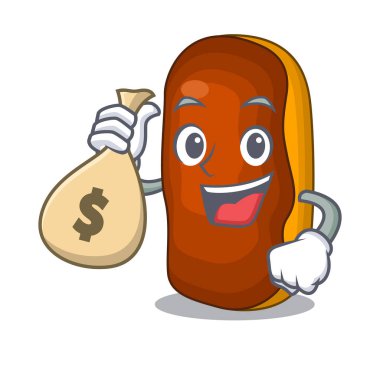 İle para çantası karakter pasta kek Çikolata izole