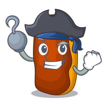 Korsan karakter pasta kek Çikolata izole