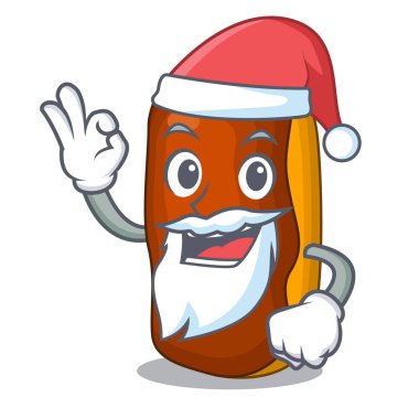 Noel Baba çizgi film kek pasta tereyağı çikolatalı dekore edilmiştir.