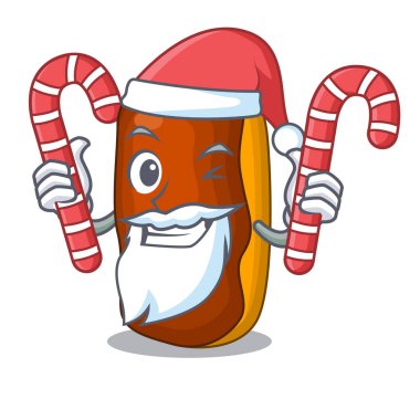 Noel candy çizgi film kek pasta ile dekore edilmiş ezmesi çikolata