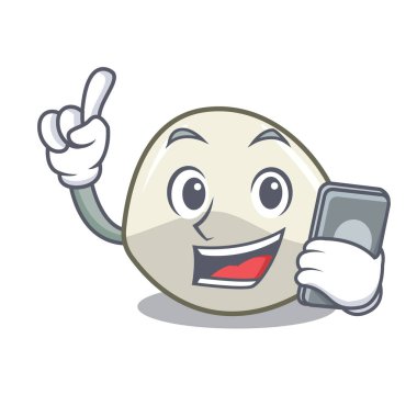 Telefon karakter karikatür ev yapımı organik mozzarella peyniri ile