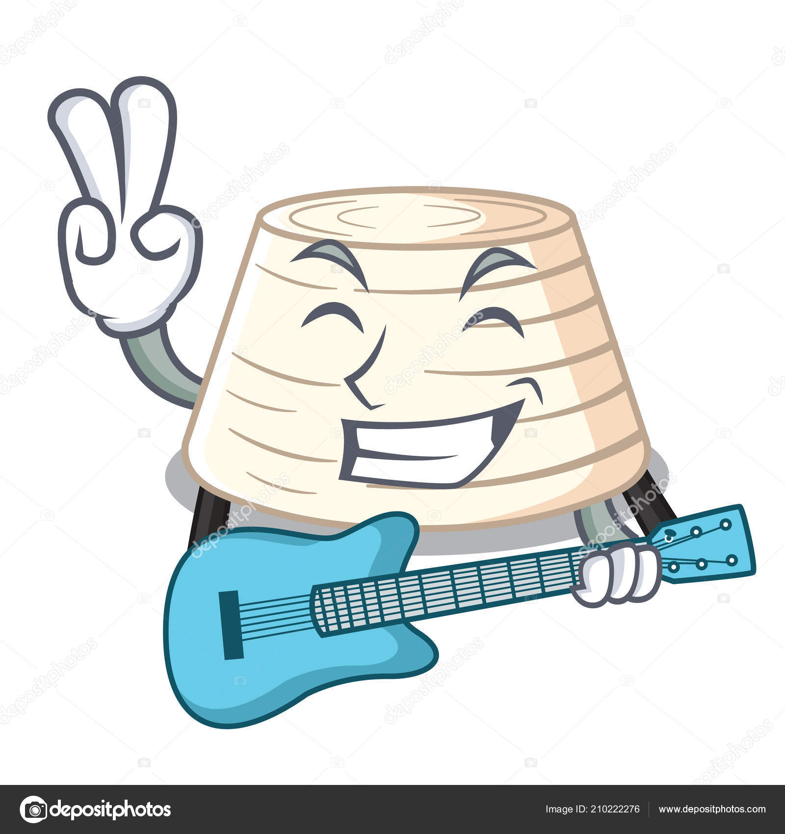 Mit Gitarre Italienische Ricotta Auf Maskottchen Cartoon Bilder, Stockfotos und Vektorgrafiken Italien Stiefel