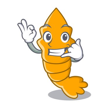 Ara beni maskot karikatür vektör çizim üzerinde taze çiğ karides buğulama
