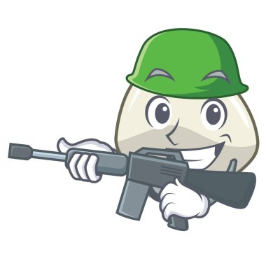 Ordu karakter karikatür ev yapımı organik mozzarella peynir vektör çizim