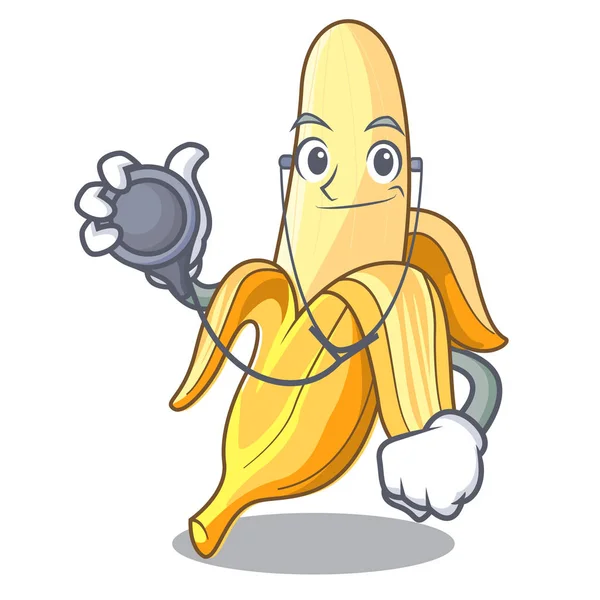 Rijpe Banaan Arts Geïsoleerd Karakter Cartoon Vectorillustratie — Stockvector