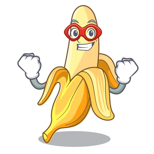 Super Hero Character Banana Fruit Market Vector Illustration — Stock Vector